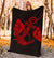 Anchor Red Poly Tribal Premium Blanket - Polynesian Pride