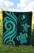 Yap Micronesian Premium Quilt - Turquoise Tentacle Turtle - Polynesian Pride