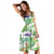 Hawaii Tropical Orange Orchids Strelitzia Monstera Midi Dress - Polynesian Pride