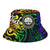 Federated States of Micronesia Custom Personalised Bucket Hat - Rainbow Polynesian Pattern - Polynesian Pride