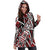 Kosrae Women's Hoodie Dress - Tribal Flower Special Pattern Red Color - Polynesian Pride