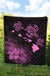 Hawaii Hibiscus Map Polynesian Ancient Purple Premium Quilt - Polynesian Pride