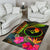 YAP Polynesian Personalised Area Rug - Hibiscus and Banana Leaves - Polynesian Pride