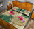 Hawaii Kanaka Maoli Plumeria Palm Trees Hammer Shark Quilt Bed Set - Polynesian Pride