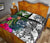 Palau Quilt Bed Set White - Turtle Plumeria Banana Leaf Crest - Polynesian Pride