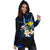 Polynesian Hawaii Women's Hoodie Dress - Turtle With Plumeria Flowers - Polynesian Pride