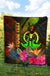 Vanuatu Polynesian Personalised Premium Quilt - Hibiscus and Banana Leaves - Polynesian Pride