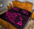 Hawaii Manta Ray Map Polynesian Pink Quilt Bed Set - Polynesian Pride