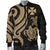 Wallis and Futuna Men's Bomber Jacket - Gold Tentacle Turtle - Polynesian Pride