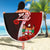 Fiji Polynesian Beach Blanket - Coat Of Arm With Hibiscus - Polynesian Pride