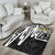 Hawaii Personalised Area Rugs - Kanaka Maoli With Polynesian Pattern In Heartbeat Style (Black,White) - Polynesian Pride