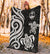 Guam Polynesian Premium Blanket - White Tentacle Turtle - Polynesian Pride