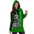 Polynesian Hawaii Hoodie Dress Green - Turtle with Hook - Polynesian Pride