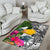 Tokelau Area Rug White - Turtle Plumeria Banana Leaf - Polynesian Pride