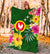 American Samoa Premium Blanket - Manu'atele Hibiscus Flag - Polynesian Pride