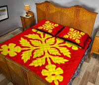 Hawaiian Quilt Bed Set Royal Pattern - Royal - B2 Style - Polynesian Pride