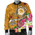 FSM Men's Bomber Jacket - Turtle Plumeria (Gold) - Polynesian Pride