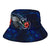 Chuuk Polynesian Bucket Hat - Blue Turtle Hibiscus - Polynesian Pride