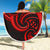 New Zealand Maori Mangopare Beach Blanket Polynesian - Red - Polynesian Pride