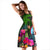 Guam Midi Dress - Turtle Plumeria Banana Leaf - Polynesian Pride