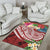 Polynesian American Samoa Area Rug - Summer Plumeria (Red) - Polynesian Pride