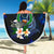 Pohnpei Micronesia Beach Blanket - Turtle With Plumeria Flowers - Polynesian Pride