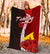 Tokelau Polynesian Premium Blanket - Coat Of Arm With Hibiscus - Polynesian Pride