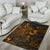 Niue Area Rugs Turtle Hibiscus Gold - Polynesian Pride