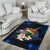 Tonga Polynesian Area Rug - Turtle With Plumeria Flowers - Polynesian Pride