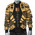 Tokelau Men Bomber Jackets - Polynesian Tattoo Gold - Polynesian Pride