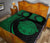 Hawaii Polynesian Pele Kanaka Quilt Bed Set Circle Style Green - Polynesian Pride