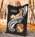 Tonga Premium Blanket - Tonga Seal Polynesian Patterns Plumeria (Black) - Polynesian Pride