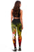 Polynesian Hawaii Women's Leggings - Humpback Whale with Tropical Flowers (Yellow) - Polynesian Pride