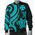 Wallis and Futuna Men's Bomber Jacket - Turquoise Tentacle Turtle - Polynesian Pride