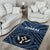 Kosrae Area Rug - Kosrae Flag In Polynesian Tattoo Style (Blue) - Polynesian Pride