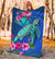 Hawaii Honu Aumakua Sea Hibiscus Premium Blanket - Nin Style - Polynesian Pride