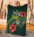 Solomon Islands Polynesian Premium Blanket - Green Turtle Hibiscus - Polynesian Pride