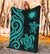 Northern Mariana Premium Blanket - Tentacle Turtle Turquoise - Polynesian Pride