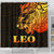 Sun In Leo Zodiac Shower Curtain Polynesian Tattoo Simple - Orange Black - Polynesian Pride