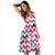 Hawaii Palm Foliage On Striped Zigzag Midi Dress - Polynesian Pride