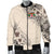 Fiji Men's Bomber Jacket - The Beige Hibiscus Beige - Polynesian Pride