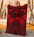 Guam Polynesian Premium Blanket - Red Guam Coat Of Arms Polynesian Tattoo - Polynesian Pride