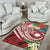 Marshall Islands Polynesian Area Rug - Summer Plumeria (Red) - Polynesian Pride