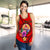 Tahiti Polynesian Custom Personalised Women's Racerback Tank - Floral With Seal Red - Polynesian Pride