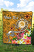 FSM Custom Personalised Premium Quilt - Turtle Plumeria (Gold) - Polynesian Pride