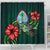 Guam Polynesian Shower Curtain - Green Turtle Hibiscus - Polynesian Pride