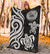 American Samoa Premium Blanket - White Tentacle Turtle - Polynesian Pride