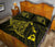 Hawaii Manta Ray Map Polynesian Yellow Quilt Bed Set - Polynesian Pride