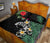 Tahiti Polynesian Quilt Bed Set - Hibiscus Turtle Tattoo Black - Polynesian Pride