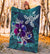 Hawaii Premium Blanket - Hawaii Turtle Flowers And Palms Retro - Polynesian Pride